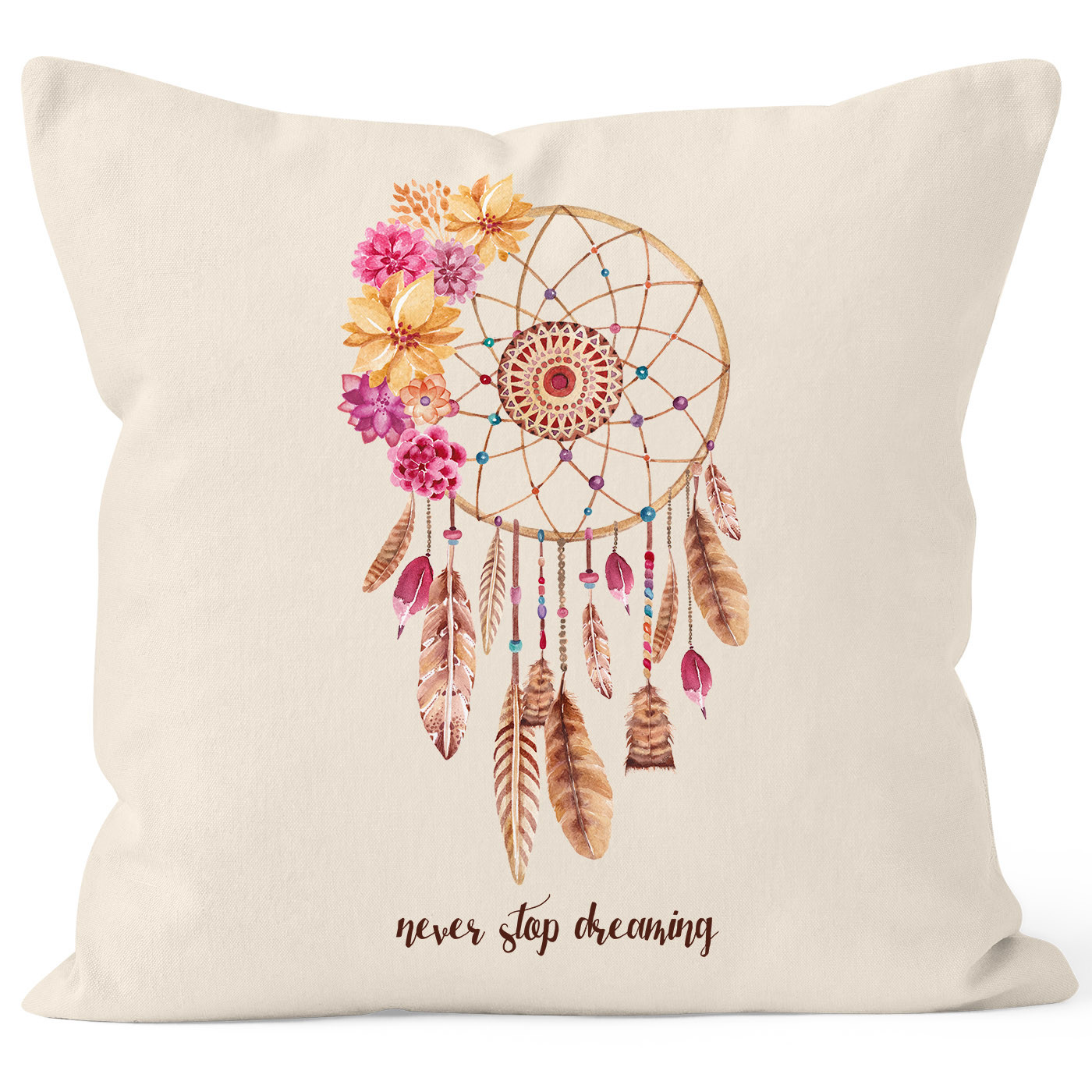 Киссенбезуг-Травяной цветок Блюменский цветок ловец снов Бохо Богемская акварель 3790₽