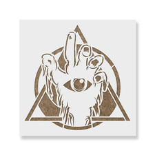 Halloween Zombie Hand Stencil - Durable  Reusable Mylar Stencils