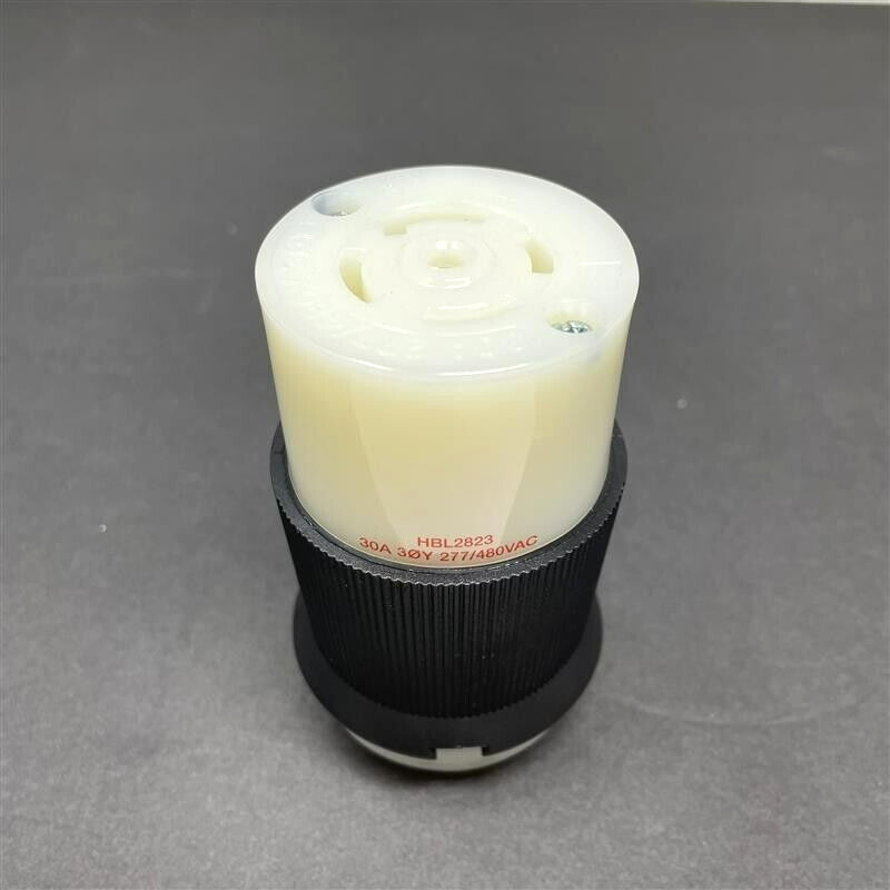 Hubbell HBL2823 Female Connector Body, 30A 3-Phase Wye 277/480V AC ...