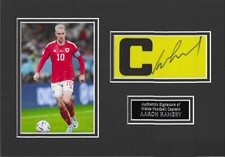 Aaron Ramsey - Cardiff City & Wales - Signed Captains Armband - A4 Mount