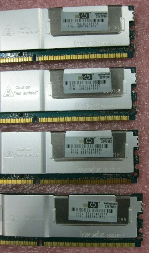 32GB ( 4 * 8GB ) HP 398709-071 Hynix 8GB HMP31GF7AFR4C-Y5D5 2RX4  PC2-5300F - Image 3 of 4