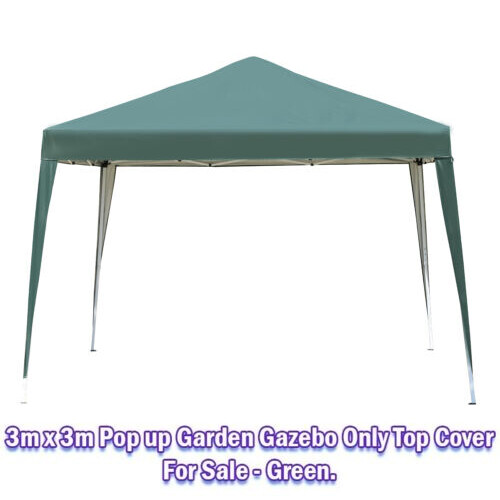 3m x 3m Pop up Garden Gazebo Only Top Cover For Sale - Green 3581.