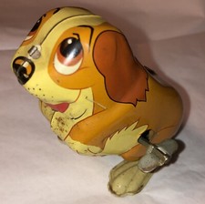 Vintage 1950s 1960s KA Japan Tin Litho Wind Up Jumping Dog Works