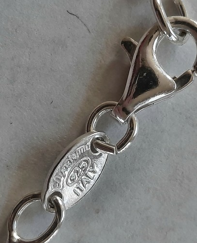 .925 Sterling Silver 10.5" Necklace w/ Toggle Adjustment & 3 .925 Silver Spheres - Picture 5 of 6