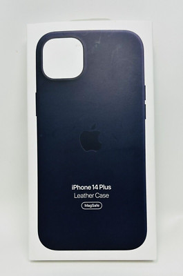 Apple Leather Case with MagSafe for Apple iPhone 14 Plus - Midnight