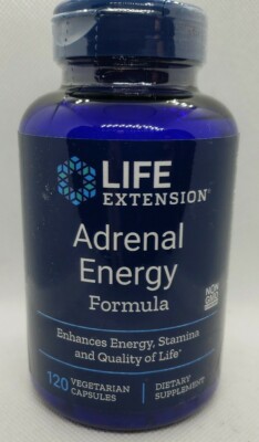 Life Extension Adrenal Energy Formula [Energy + Stamina], 120 veggie capsules