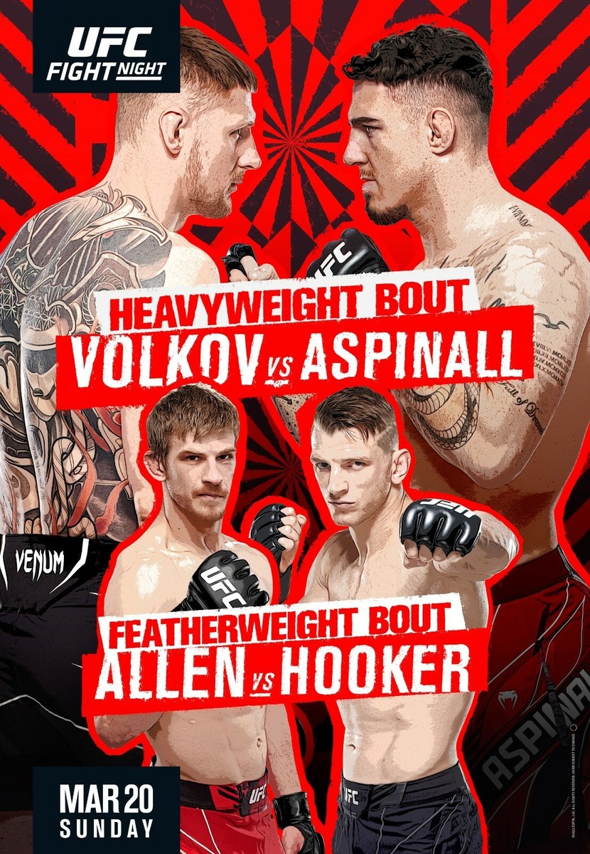 UFC Fight Night London Poster Framed Volkov vs Aspinall 2022 NEW  USA