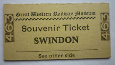 Great Western Railway Museum Swindon Souvenir Ticket