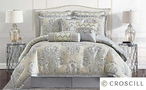 Croscill Loretta Linen 4-Piece Comforter Set, Queen