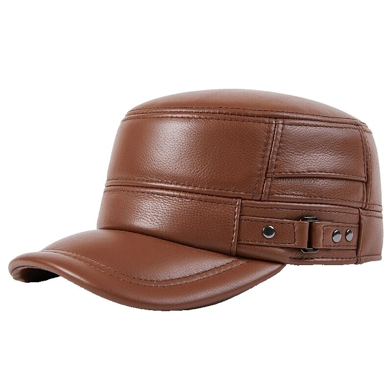 Men's Leather Flat Caps