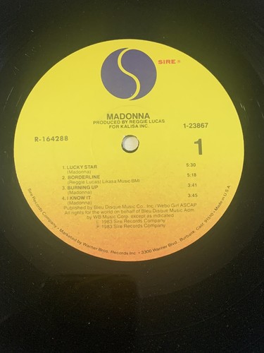 Madonna - Self Titled Debut Vinyl LP - Sire Records 1-23867 1983 w/Inner Insert - 第 9/19 張圖片