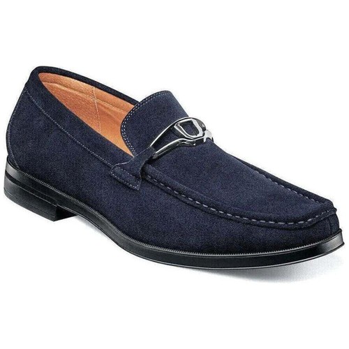 Zapatos sin cordones para hombre Stacy Adams Palladian sin usar, en caja, punta azul marino gamuza 25549-415 - Imagen 8 de 21