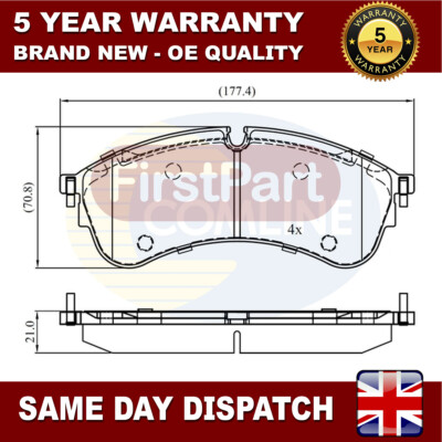 Fits VW Crafter Man TGE 2.0 TDi + Other Models Firstpart Front Brake Pads Set