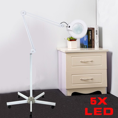 5X LED Lupenleuchte Arbeitsleuchte Lupenlampe Kosmetik Salon Standlupe 24W - Imagen 1 de 7