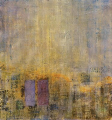 34W''x36H'' INNUENDO by VOLK - COOLER VIOLET DRIP PAINT WARMTH - CHOICES of CANVAS