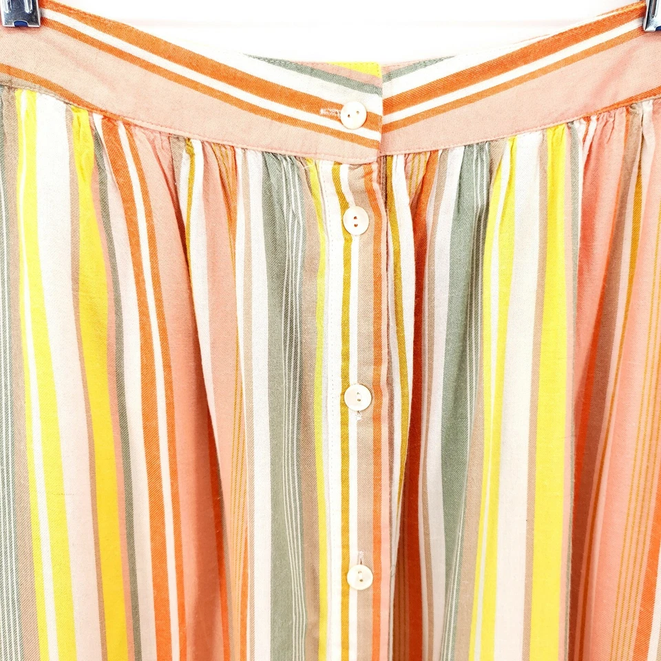 Maxi Falda NUMPH Naranja Melocotón Rayas XS S M L Foto 2 de 4