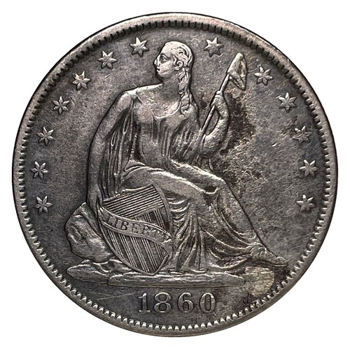1860-S Liberty Seated Half Dollar EF Uncertified #804 | eBay