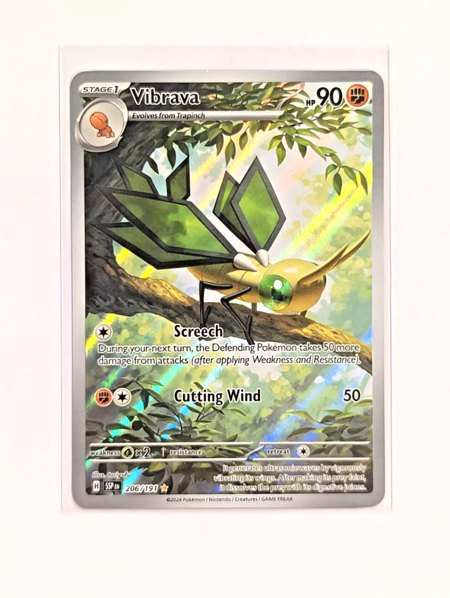Vibrava 206/191 IR Full Alt Art Holo NM/M Surging Sparks POKEMON TCG  English | eBay Australia