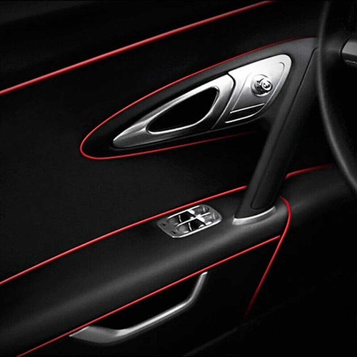 Red Car Door Panel Edge Gap Strip Cover Decoration Molding Trim Auto Accessories - Picture 5 of 14