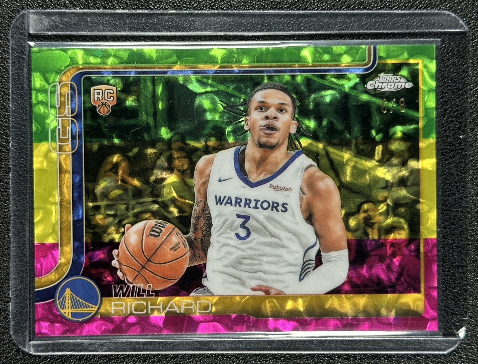 WILL RICHARD 2025-26 TOPPS CHROME #287 1ST DAY ISSUE TRI-COLOR REFRACTOR RC /8