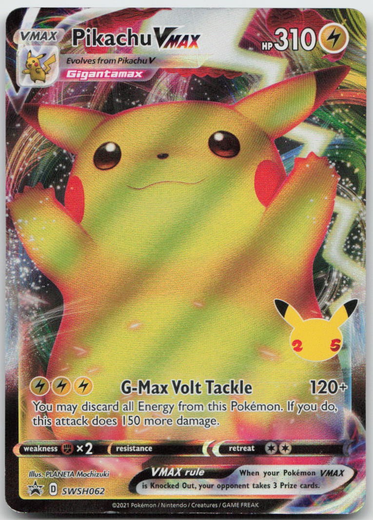 Pikachu VMAX SWSH062 Holo Promo Sword & Shield Promo Pokemon TCG MP