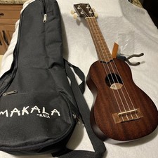 Makala MK-S Soprano Ukulele by Kala Mahogany w/ Bag and Wall Mount