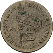 DDR Oberfrohna Bergbau 29 mm/ 6,7 g Original M&uuml;nze #ZOH8
