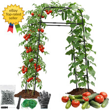 Garden Arch Trellis Metal Climbing Plant Support Rustproof Steel Vegetable Cage