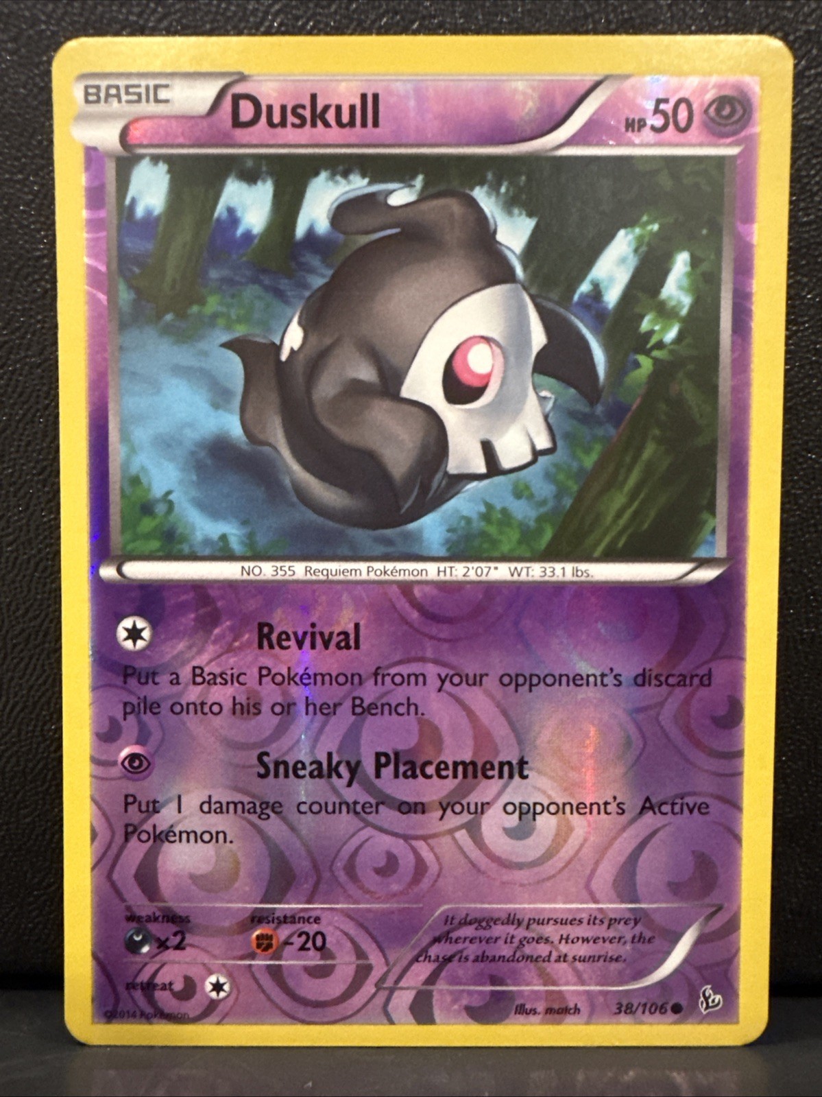 Duskull 38/106 Flashfire Reverse Holo - Near Mint