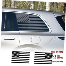 Rear Window American Flag Decals,Universal USA Flag Black-27.5"x15.7"