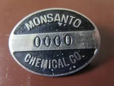 VINTAGE Monsanto Chemical Co EMPLOYEE PIN/BADGE SAMPLE -  WHITEHEAD & HOAG