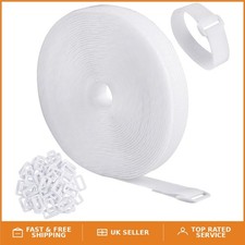 Customizable 10m White Cable Ties - 50 Durable Straps for Easy Organization