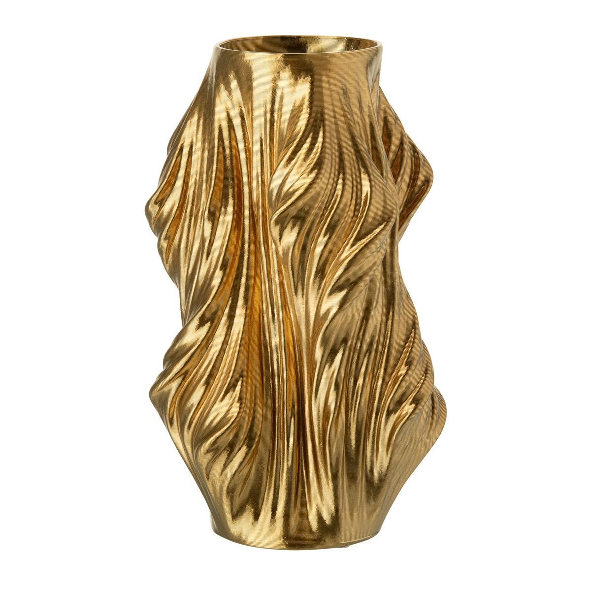 Vase en porcelaine doré 41cm pour illuminer le salon ou l'entrée