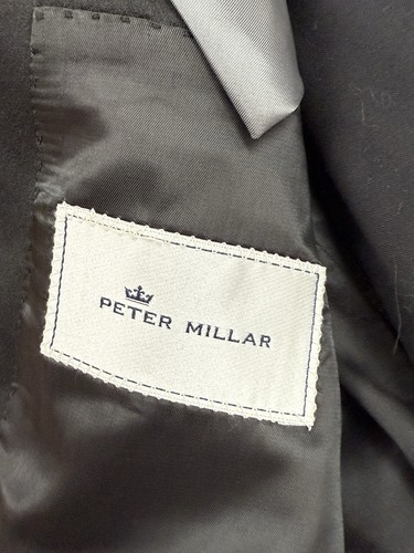 Peter Millar Peak Lapel Solid Black Tuxedo Size 42 Short RETAIL $1095 #906 - Picture 7 of 9