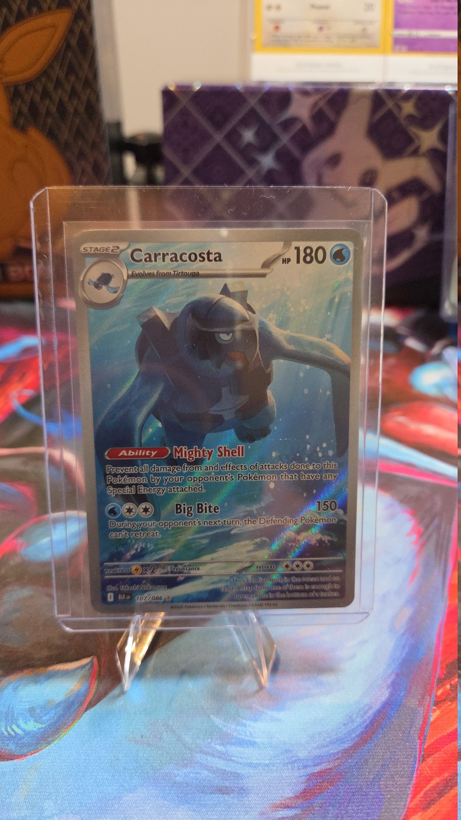 Pokemon Carracosta 107/86 Black Bolt Illustration Rare NM Near Mint TCG