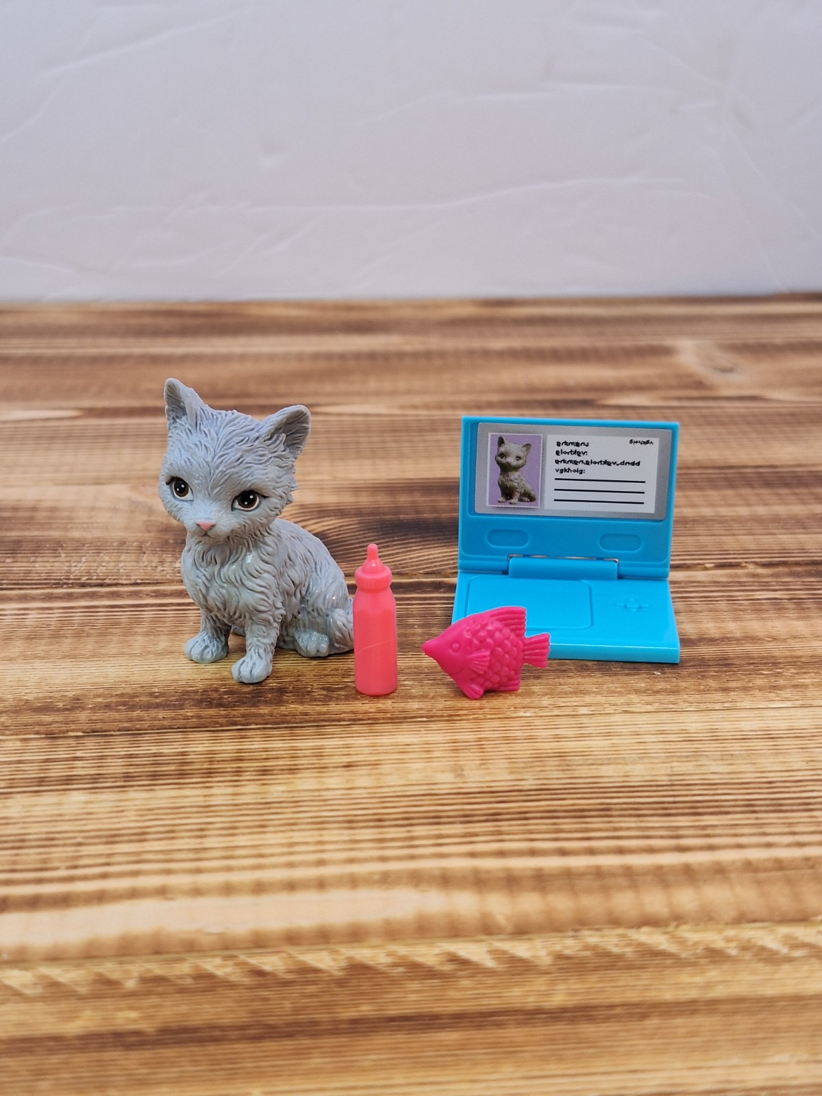 Mattel 2008 Barbie Family Pet Gray Kitty Cat Animal Figure T