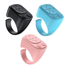TikTok Bluetooth Ring Remote - Page Turner Scrolling Control, Black/White/Pink
