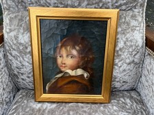 Portrait Ancien d’Enfant à la Collerette - Huile sur Toile - École du XIXe