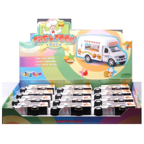 ICE CREAM/FAST FOOD TRUCK cm 12,5 (1 MODELLINO) Kinsmart Modellismo Giocattolo N - Photo 3/3