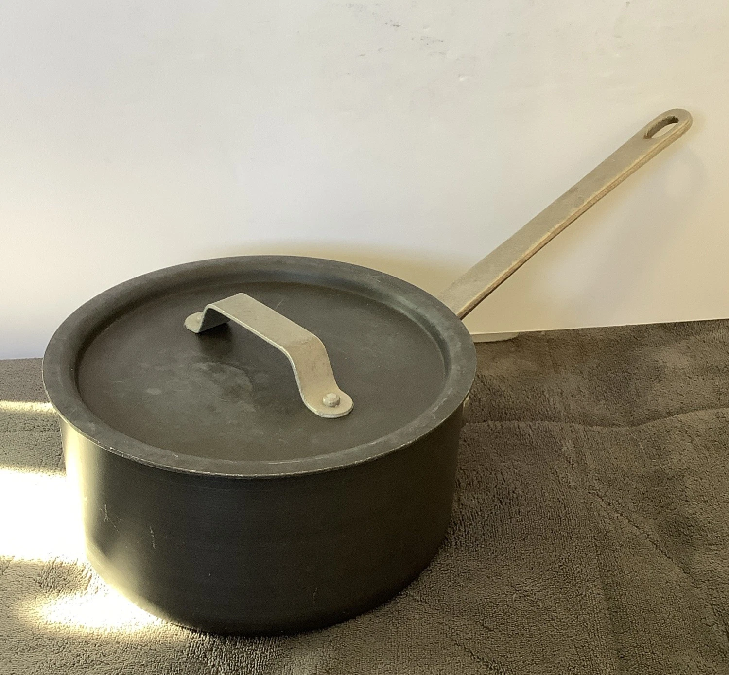 Vintage Calphalon Commercial Aluminum 2.5 Qt Sauce Pan 8702 1/2 With 306 Lid