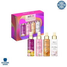 Travel Size Body Mist Gift Set - 4 Fragrances, 650 Sprays