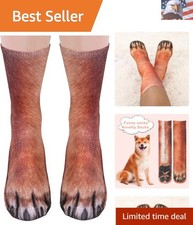 Animal Paws Socks - Funny 3D Animal Socks Crazy Cat Tiger Dog Paw Crew Socks ...