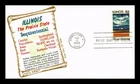 ILLINOIS STATEHOOD 150TH ANNIVERSARY FIRST DAY ISSUE KHOL KRAFT US COVER