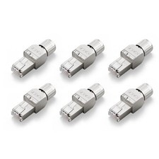 6 PCS RJ45 Cat 6A Connector ToolFree Zinc Alloy Shielded Ethernet Plug 10G