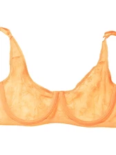 BEYOND SEXY!!! MELIYUU BEIGE INCREDIBLY SHEER CUPS UNDERWIRE BRA 42B  44A NWT