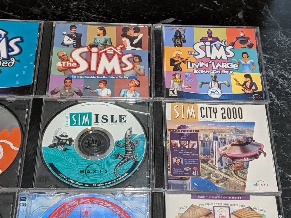 9x Original PC Game Lot The Sims and Sim City Maxis Games Bundle - Image 3 of 4