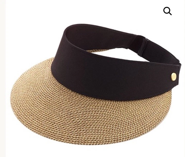 Visor Black Straw for Women for sale | eBay display picture 3