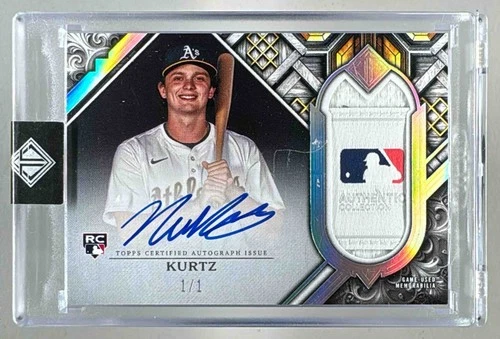 Nick Kurtz 2025 Topps Transcendent Platinum Laundry Tag GU Patch Auto RC 1/1