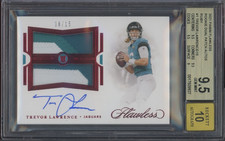 2021 Panini Flawless Ruby #1 Trevor Lawrence 8/15 RC Gem Mint BGS 9.5 10 Auto
