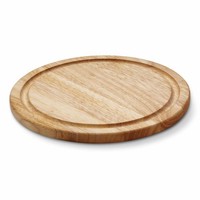 Continenta Steakteller Rund Schneidebrett Servierbrett Gummibaumholz Ø 25 Cm